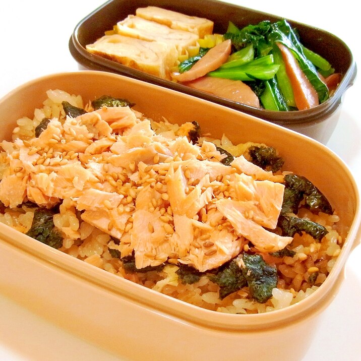 鮭の炊き込みご飯のお弁当 レシピ 作り方 By メリッコ 楽天レシピ 鮭の炊き込みご飯のお弁当 レシピ 作り方 By メリッコ 楽天レシピ